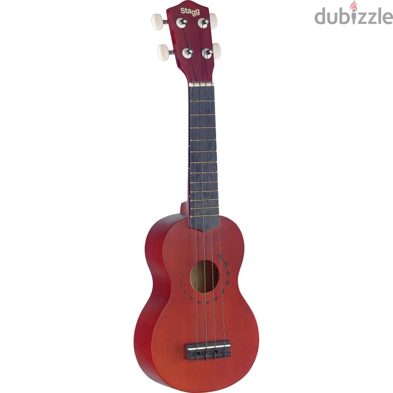 Stagg Traditional soprano ukulele with tattoo design 0