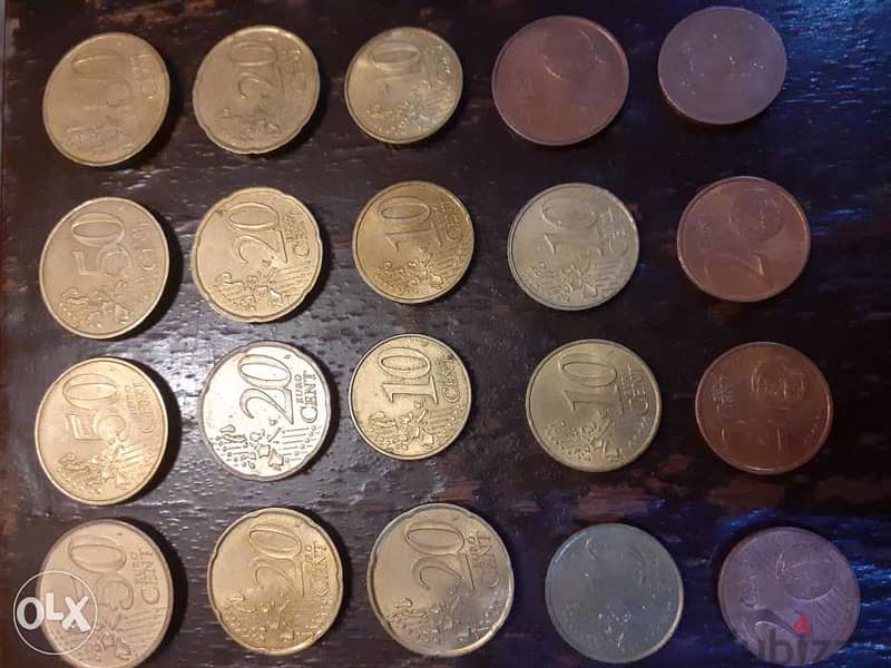مجموعةانتيك عملات يورو معدنية 3