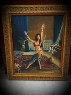 Tableau . Dancer , oil painting . Danseuse 0