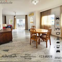 Ashrafieh | 220m2 | 5 Balconies | 3 Bedrooms | Equipped | Parking