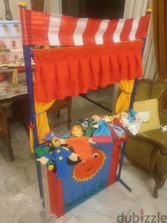plastic theatre play set,snack kiosk,puppet theatre