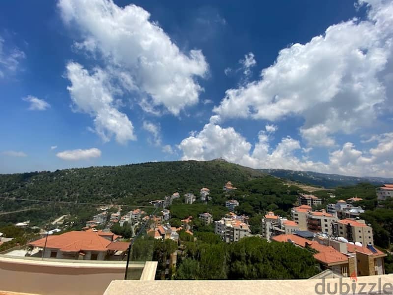 150 Sqm| Furnished Roof For Rent In Broummana |Panoramic Mountain View 1