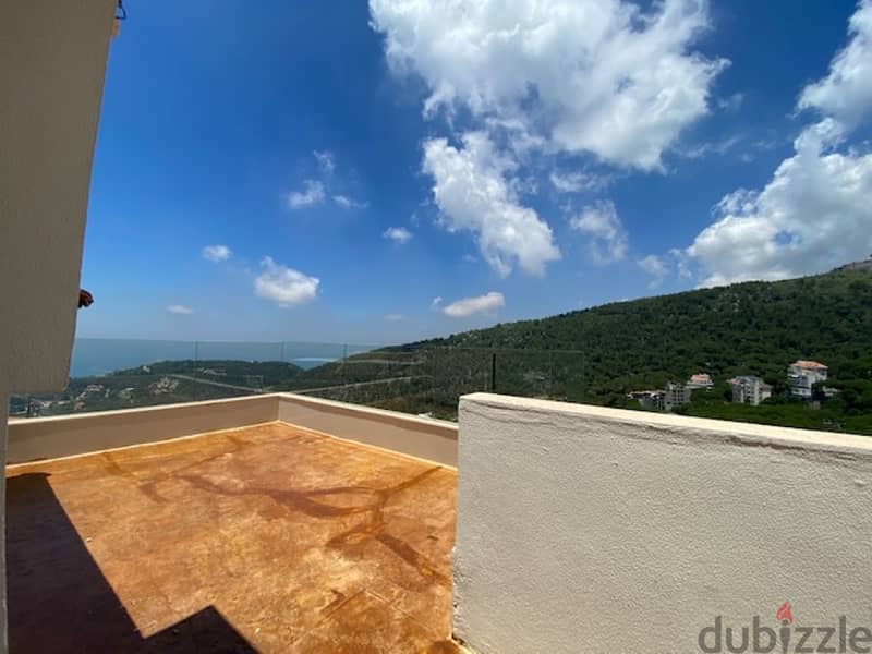 150 Sqm| Furnished Roof For Rent In Broummana |Panoramic Mountain View 14