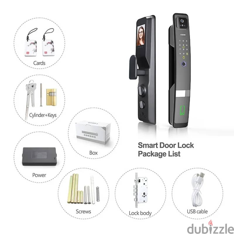 Smart Door Lock 3D Face Fingerprint 5