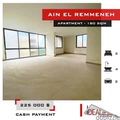 Apartment for sale in Ain el remmeneh 180 SQM REF#JPT22119