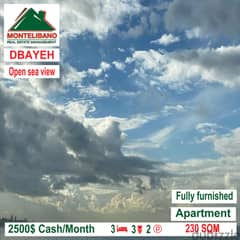 Open view and fully furnished apartment for rent  in DBAYEH!!!!