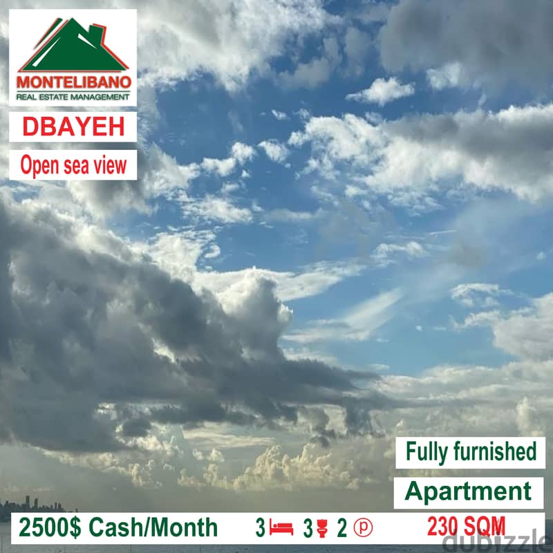 Open view and fully furnished apartment for rent  in DBAYEH!!!! 0