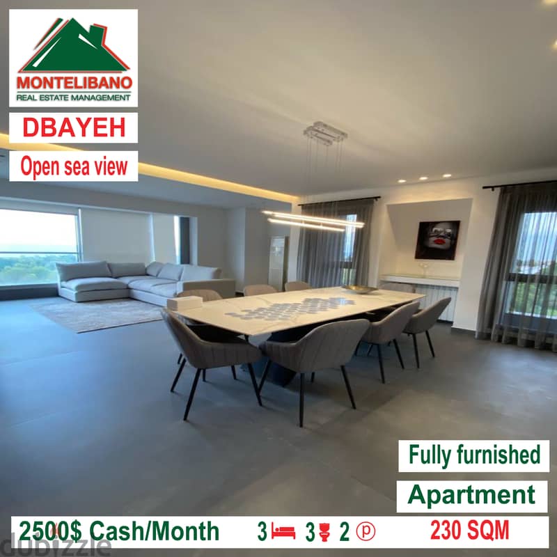 Open view and fully furnished apartment for rent  in DBAYEH!!!! 3