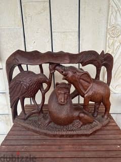 African Carved Wooden Sculpture 68 x 49