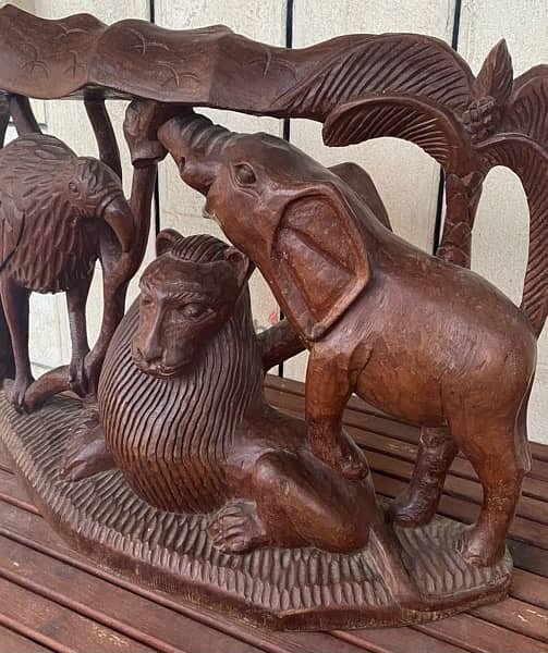 African Carved Wooden Sculpture 68 x 49 2
