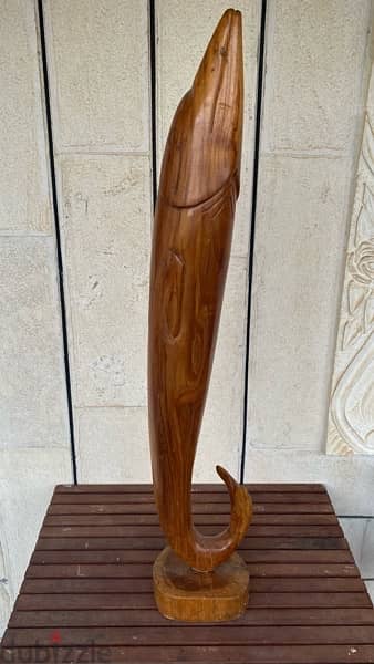 Fish Carved Wooden Sculpture 5
