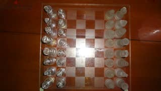 Glass chess size 30*30 cm