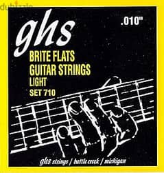 GHS 710 Set Brite Flats Guitar Strings Light