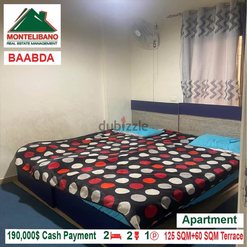 190,000$ Cash Payment!! Apartment for sale in Baabda!! 1