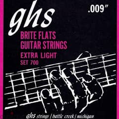 GHS 700 Brite Flats Electric Guitar Strings Extra Lite