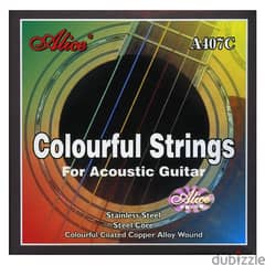 Alice A407C Acoustic Guitar Colourful Strings 0