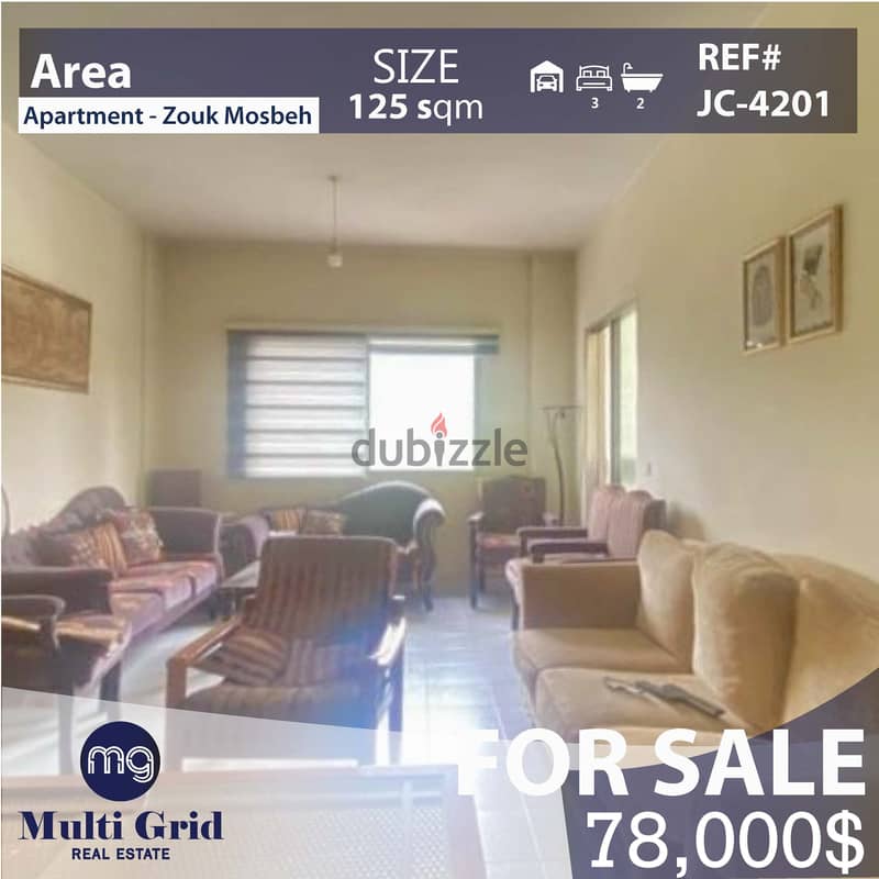 Apartment for Sale in Zouk Mosbeh ,  شقة للبيع في ذوق مصبح 0
