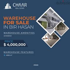 R1606 Immense Warehouse for Sale in Bir Hasan 0