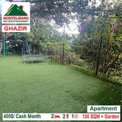 400$/Cash Month!! Apartment for rent in Ghazir!! 0