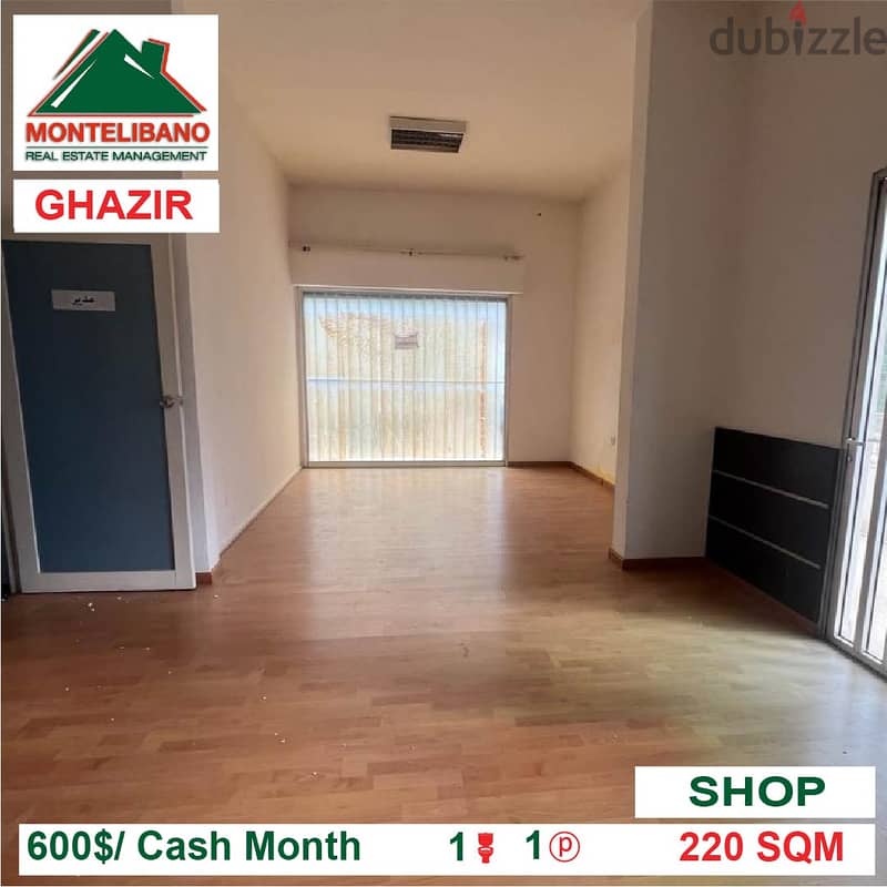 600$/Cash Month!! Shop for rent in Ghazir!! 0
