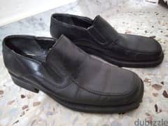 Black leather shoes 0