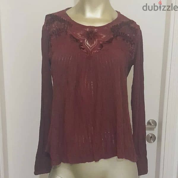 Lucky Brand Burgundy Top - Clothing for Women - 115697080
