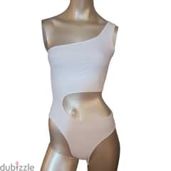 Key Couture White Open Belly Body Top
