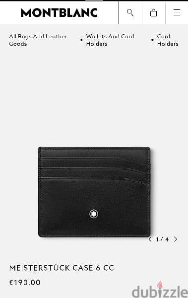 GENUINE Mont Blanc 6cc single flap minimalist wallet 4