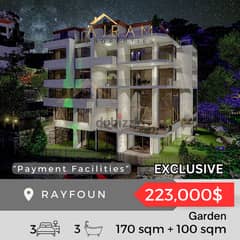 Rayfoun | 170 sqm + 100 sqm Garden | Prime Location 0