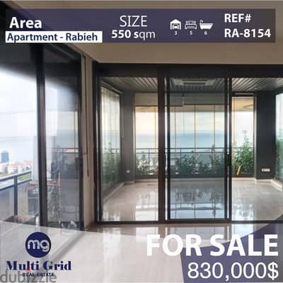 RA-8154 / Apartment for Sale in Rabieh , شقة للبيع في الرّابية