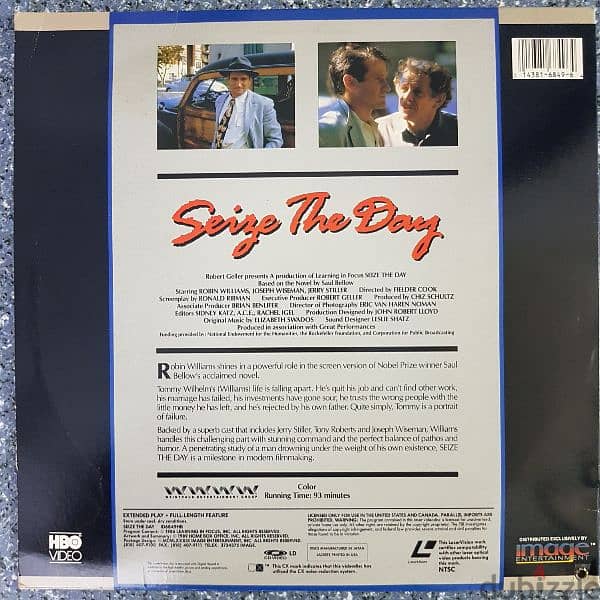 Seize The Day Robin Williams Laserdisc 1