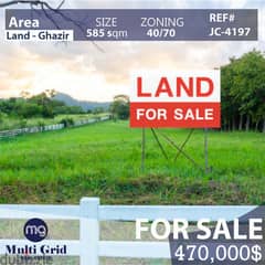Ghazir, Land for Sale, 585 m2, أرض للبيع في غزير