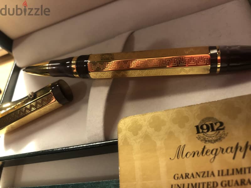 Montegrappa Eleganza gold roller ball luxury pen 1