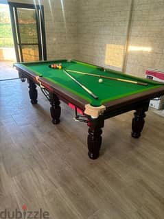 Pool Table Stone Carving Wood
