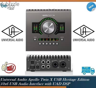 Universal Audio Apollo Twin X USB DUO 10x6 USB ,Heritage Edition