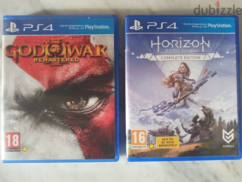 horizon zero dawn complete edition and God of war remastered 0