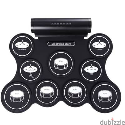 Digital 9 Pads Drum Set Compaize Roll-Up Silicon Drum set - M438