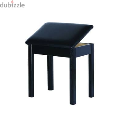 Ara Wooded Piano Bench Chair Black - M468  with Storage for Books