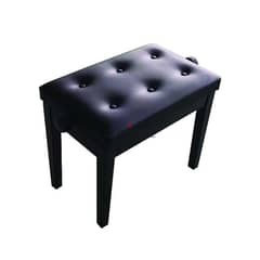 Ara Wooded Adjustable Piano Bench Chair Black - M466