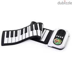 Roll Up Portable Foldable Silicone Piano 37 Key with Speaker - M409 0