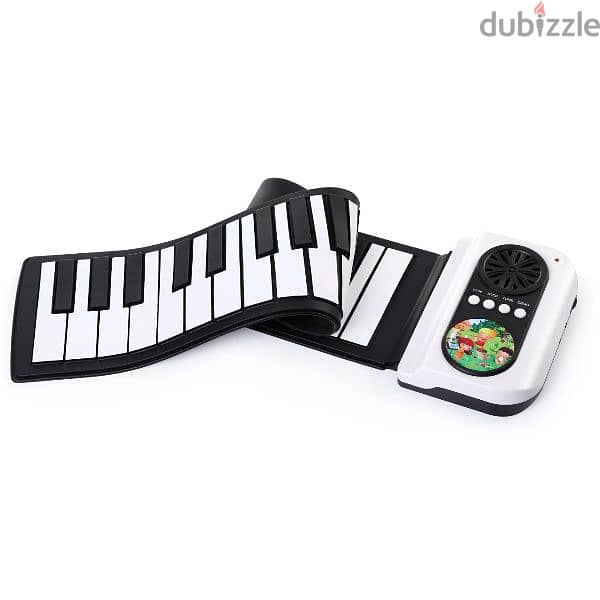 Roll Up Portable Foldable Silicone Piano 37 Key with Speaker - M409 0