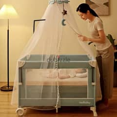 Baby Mosquito Net with Stand, Breathable Fabric for Bed 0