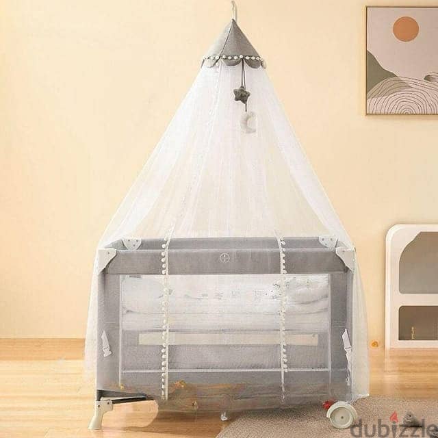 Baby Mosquito Net with Stand, Breathable Fabric for Bed 2
