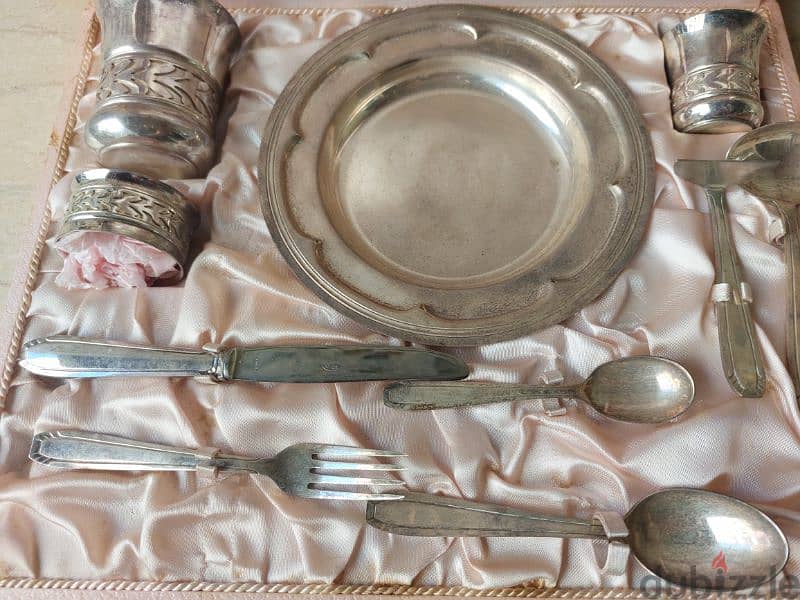 dining set silver plated 3