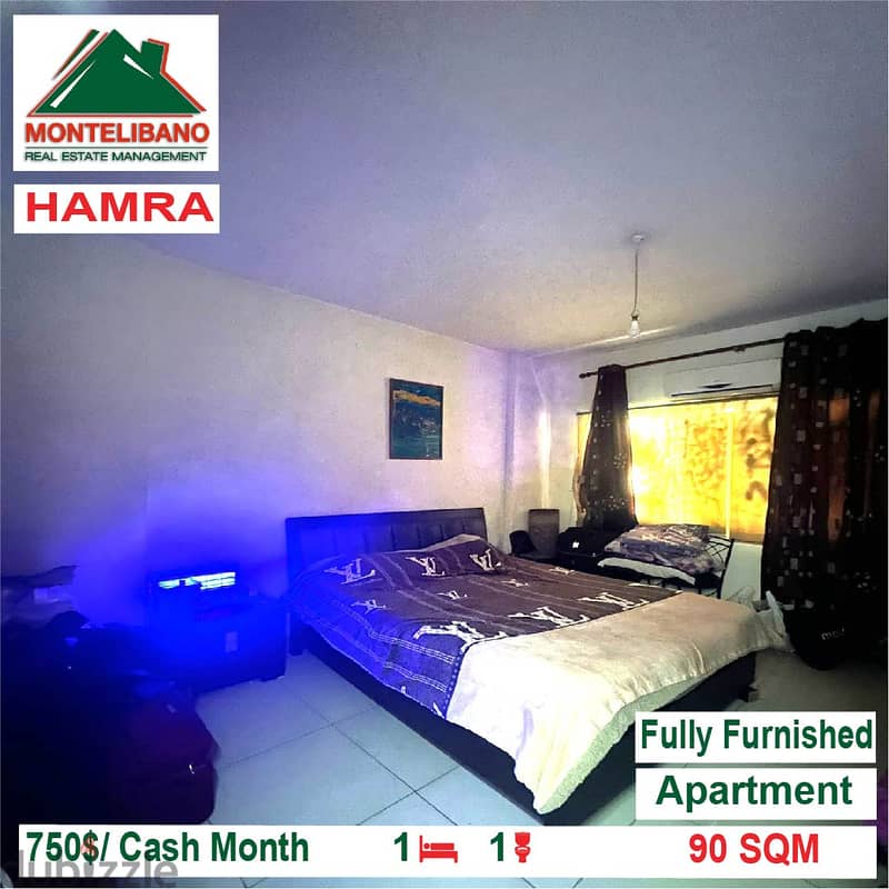 750$/Cash Month!! Apartment for rent in Hamra!! 1
