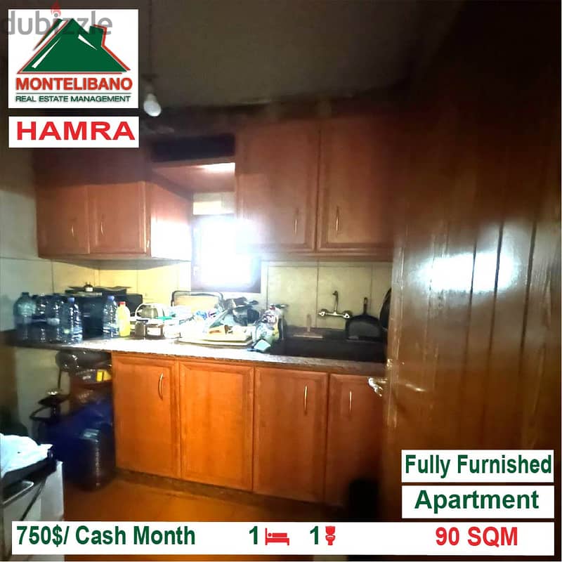 750$/Cash Month!! Apartment for rent in Hamra!! 2