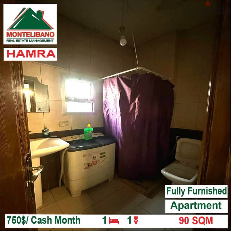 750$/Cash Month!! Apartment for rent in Hamra!! 3