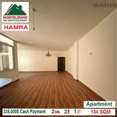 335,000$ Cash Payment!! Apartment for sale in Hamra!! 0
