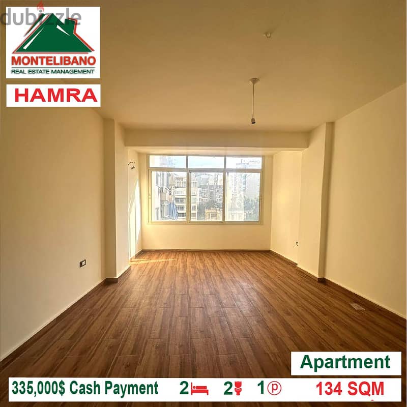 335,000$ Cash Payment!! Apartment for sale in Hamra!! 1