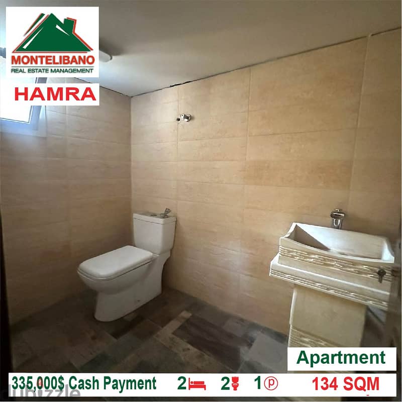 335,000$ Cash Payment!! Apartment for sale in Hamra!! 3